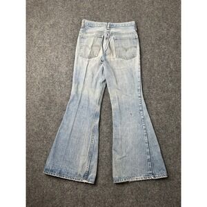 Womens Denim 70s Levi's Light Flare Bell Bottom Jeans Talon Zipper, Size W28 L29